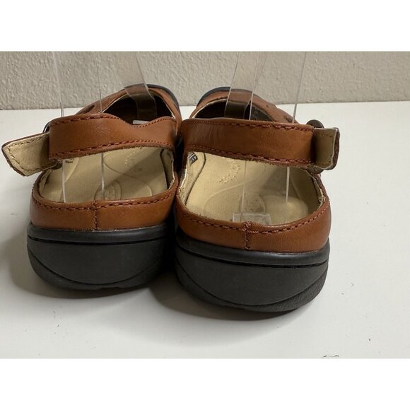 Keen Paradise Cush Sandals Womens Sz 7 Cognac Brown Leather Slingback Shoe - Picture 6 of 12